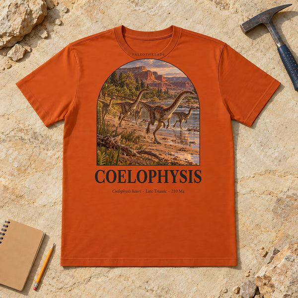 Coelophysis Ghost Ranch T-Shirt — Plate 035