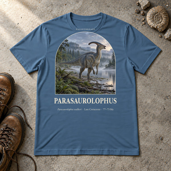 Parasaurolophus Crest Call T-Shirt — Plate 071