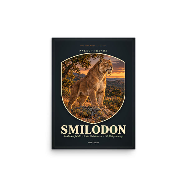 Smilodon Oak Woodland Poster — Plate 008
