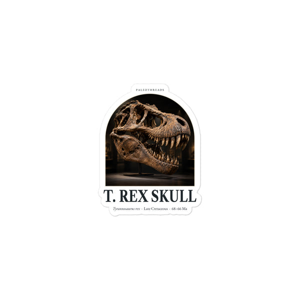 T. rex Skull Specimen Sticker — Plate 177