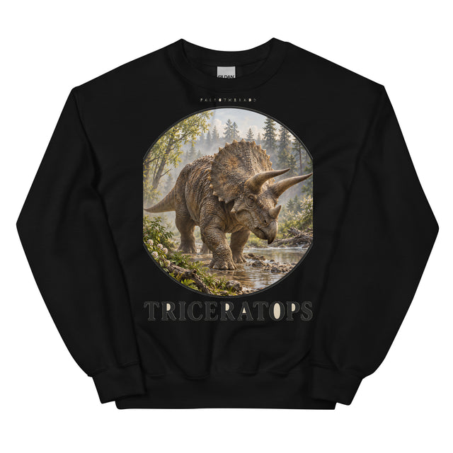 Triceratops Morning Mist Crewneck Sweatshirt — Plate 003