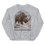 Woolly Rhinoceros Frozen Steppe Crewneck Sweatshirt — Plate 157