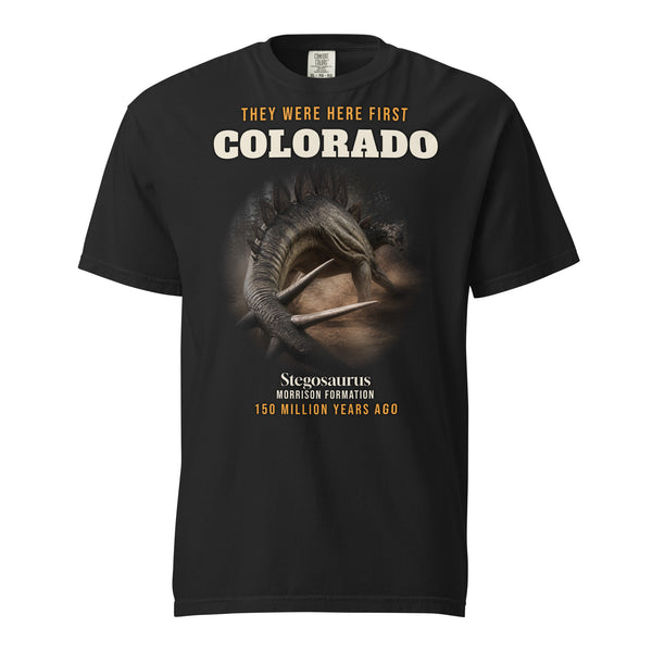 Colorado Stegosaurus Shirt | They Were Here First | Morrison Formation Dinosaur Tee