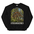 Stegosaurus crewneck sweatshirt in Black — Deep Time Atlas Plate 004, PaleoThreads