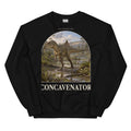 Concavenator crewneck sweatshirt in Black — Deep Time Atlas Plate 037, PaleoThreads