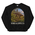 Borealopelta crewneck sweatshirt in Black — Deep Time Atlas Plate 085, PaleoThreads