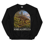Borealopelta crewneck sweatshirt in Black — Deep Time Atlas Plate 085, PaleoThreads