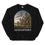 Hatzegopteryx crewneck sweatshirt in Black — Deep Time Atlas Plate 101, PaleoThreads