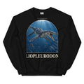 Liopleurodon crewneck sweatshirt in Black — Deep Time Atlas Plate 109, PaleoThreads