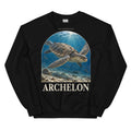 Archelon crewneck sweatshirt in Black — Deep Time Atlas Plate 116, PaleoThreads