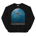 Dolichorhynchops crewneck sweatshirt in Black — Deep Time Atlas Plate 121, PaleoThreads