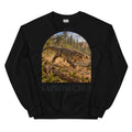 Kaprosuchus crewneck sweatshirt in Black — Deep Time Atlas Plate 126, PaleoThreads