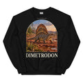 Dimetrodon crewneck sweatshirt in Black — Deep Time Atlas Plate 133, PaleoThreads