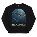 Helicoprion crewneck sweatshirt in Black — Deep Time Atlas Plate 151, PaleoThreads