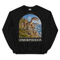 Dimorphodon crewneck sweatshirt in Black — Deep Time Atlas Plate 099, PaleoThreads
