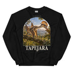 Tapejara crewneck sweatshirt in Black — Deep Time Atlas Plate 103, PaleoThreads