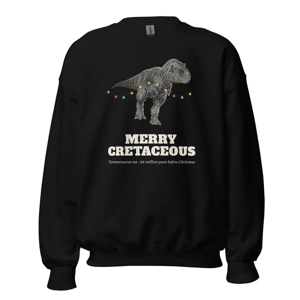 Merry Cretaceous T. Rex Christmas Sweatshirt
