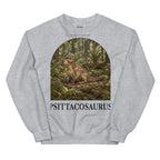 Psittacosaurus crewneck sweatshirt in Sport Grey — Deep Time Atlas Plate 065, PaleoThreads
