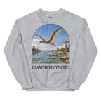 Rhamphorhynchus crewneck sweatshirt in Sport Grey — Deep Time Atlas Plate 098, PaleoThreads