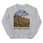 Quetzalcoatlus crewneck sweatshirt in Sport Grey — Deep Time Atlas Plate 096, PaleoThreads