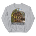 Andrewsarchus crewneck sweatshirt in Sport Grey — Deep Time Atlas Plate 164, PaleoThreads