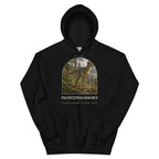 Pachycephalosaurus hoodie in Black — Deep Time Atlas Plate 043, PaleoThreads