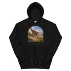 Apatosaurus hoodie in Black — Deep Time Atlas Plate 046, PaleoThreads