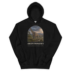 Argentinosaurus hoodie in Black — Deep Time Atlas Plate 048, PaleoThreads