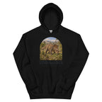 Einiosaurus hoodie in Black — Deep Time Atlas Plate 066, PaleoThreads