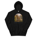 Kosmoceratops hoodie in Black — Deep Time Atlas Plate 064, PaleoThreads