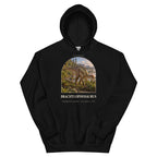Brachylophosaurus hoodie in Black — Deep Time Atlas Plate 082, PaleoThreads
