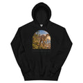 Muttaburrasaurus hoodie in Black — Deep Time Atlas Plate 080, PaleoThreads