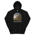Hatzegopteryx hoodie in Black — Deep Time Atlas Plate 101, PaleoThreads