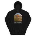 Edaphosaurus hoodie in Black — Deep Time Atlas Plate 134, PaleoThreads