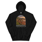 Inostrancevia hoodie in Black — Deep Time Atlas Plate 135, PaleoThreads