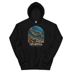 Opabinia hoodie in Black — Deep Time Atlas Plate 139, PaleoThreads