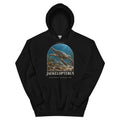 Jaekelopterus hoodie in Black — Deep Time Atlas Plate 141, PaleoThreads