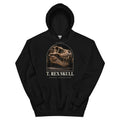 T. rex skull specimen hoodie in Black — Deep Time Atlas Plate 177, PaleoThreads