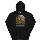 Deinonychus hoodie in Black — Deep Time Atlas Plate 017, PaleoThreads