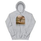 Carcharodontosaurus hoodie in Sport Grey — Deep Time Atlas Plate 013, PaleoThreads