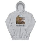 Sinosauropteryx hoodie in Sport Grey — Deep Time Atlas Plate 027, PaleoThreads