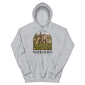 Nigersaurus hoodie in Sport Grey — Deep Time Atlas Plate 056, PaleoThreads