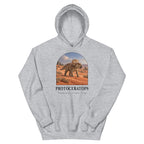 Protoceratops hoodie in Sport Grey — Deep Time Atlas Plate 060, PaleoThreads