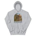 Zuniceratops hoodie in Sport Grey — Deep Time Atlas Plate 070, PaleoThreads