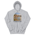 Pterodaustro hoodie in Sport Grey — Deep Time Atlas Plate 105, PaleoThreads