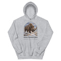 Woolly rhinoceros hoodie in Sport Grey — Deep Time Atlas Plate 157, PaleoThreads