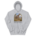 Paraceratherium hoodie in Sport Grey — Deep Time Atlas Plate 163, PaleoThreads