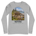 Minmi long sleeve tee in Athletic Heather — Deep Time Atlas Plate 093, PaleoThreads