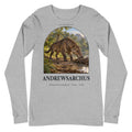 Andrewsarchus long sleeve tee in Athletic Heather — Deep Time Atlas Plate 164, PaleoThreads