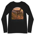 Utahraptor long sleeve tee in Black — Deep Time Atlas Plate 018, PaleoThreads